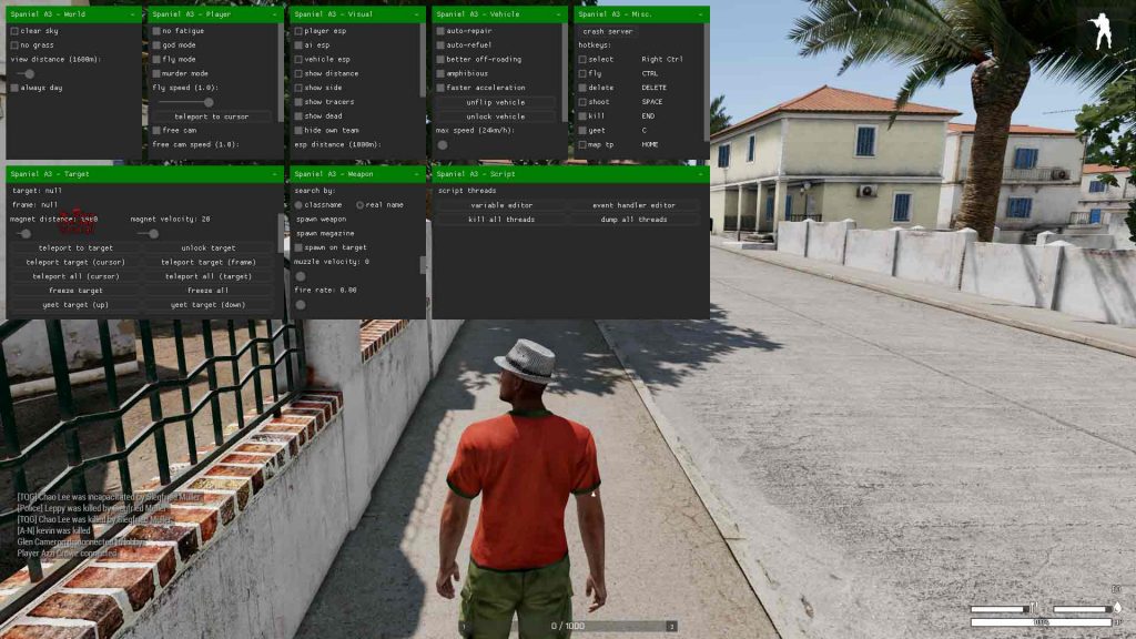 arma 3 cheats god mode